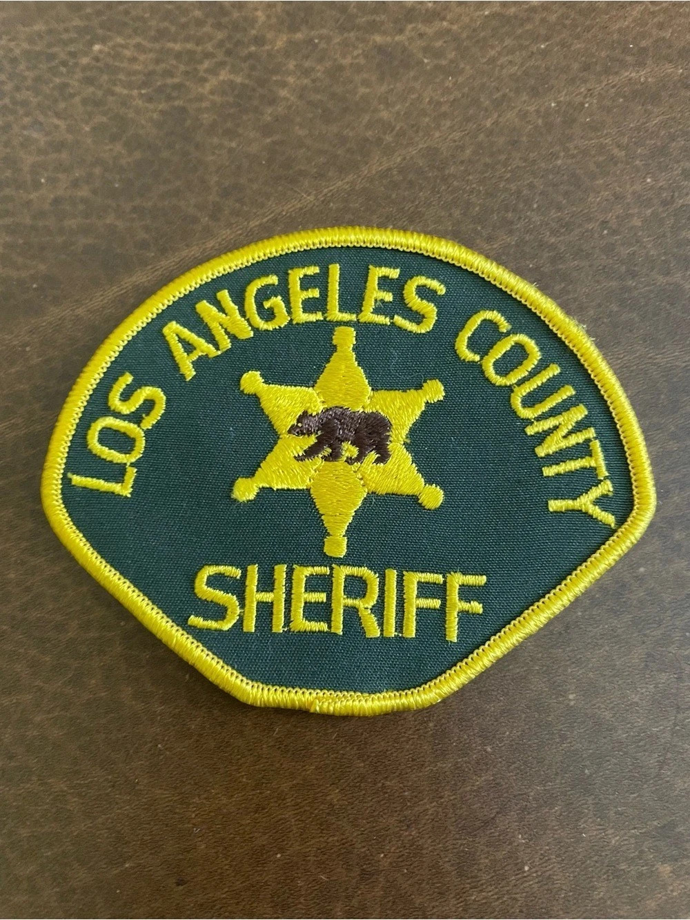 Los Angeles County Sheriff Patch Green & Yellow